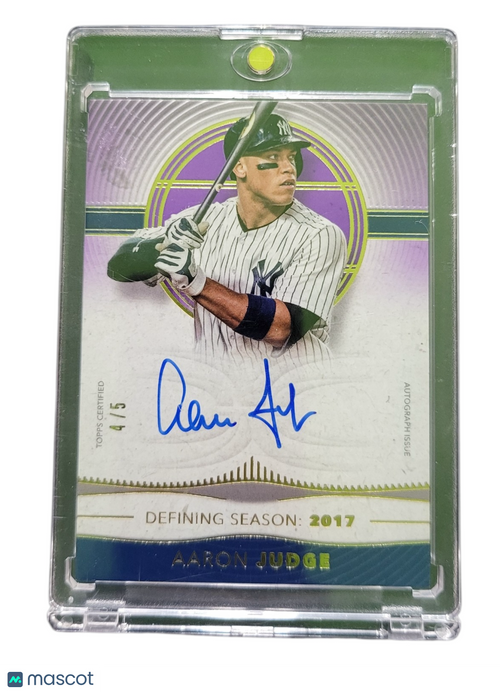 2021 Topps Definitive Collection Aaron Judge #DSAC-AJ Purple 4 /5