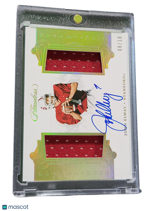 2018 Panini Flawless Collegiate Dual Diamond John Elway #DDMA-JE /10 Dual Patch