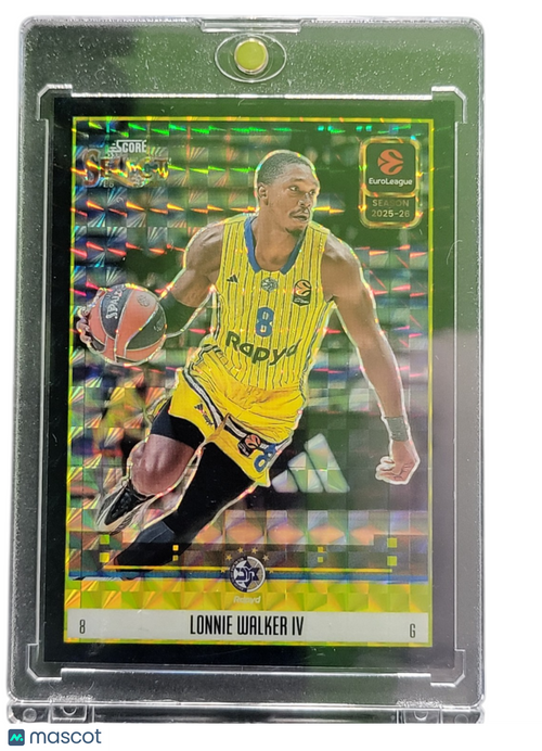 2026 Panini Select EuroLeague Prizm Lonnie Walker IV #7 Yellow 1 of 1