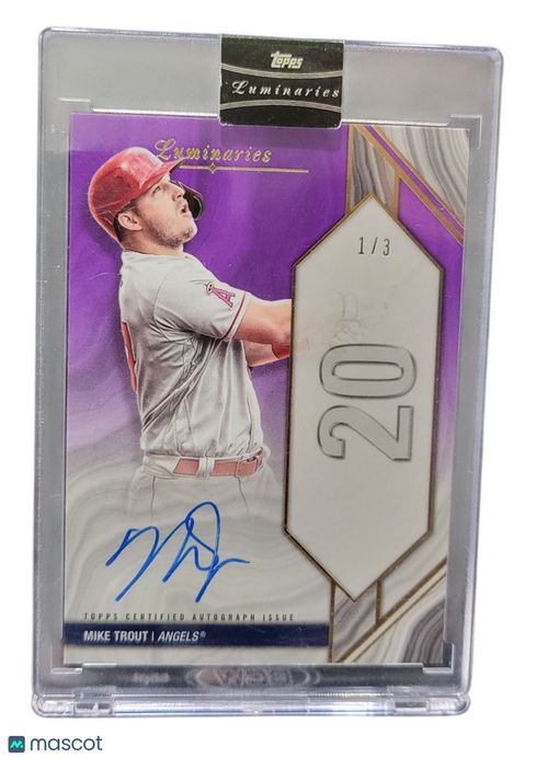 2022 Topps Luminaries Baseball Mike Trout #HRK-MTR Purple 1 / 3