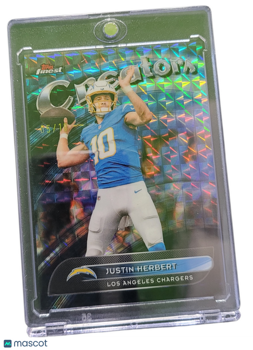 2025 Topps Finest Creators Justin Herbert #CR-17 Green 05/10