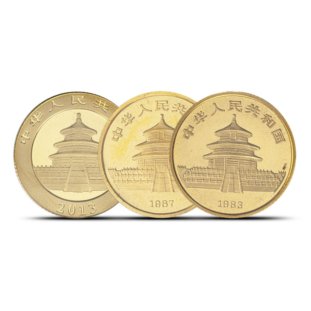 Chinese 1/10 oz Gold Panda Coin BU (Random Year)