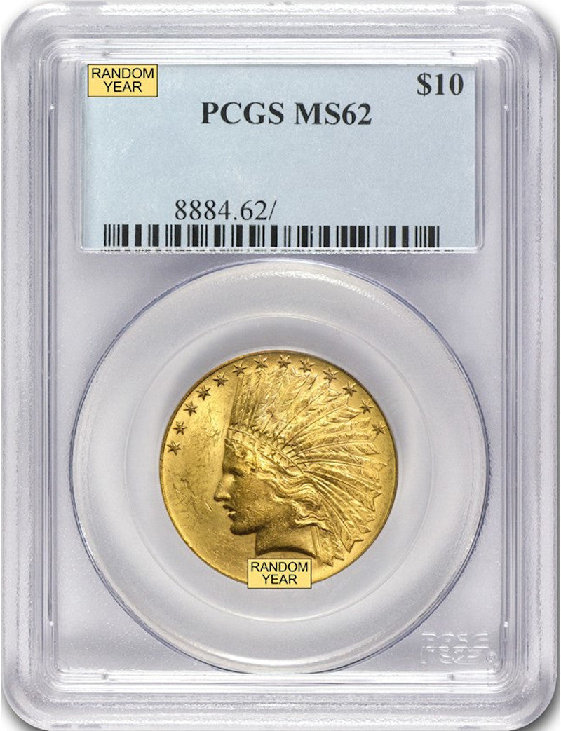 Random Date 1907-1933 Indian $10 Gold Eagle PCGS MS62