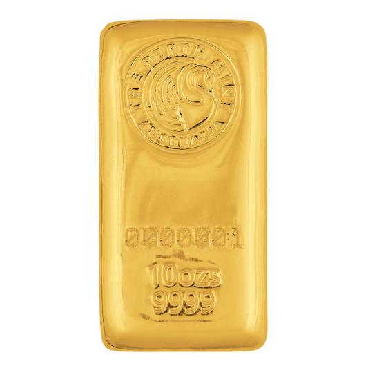 10 oz Perth Mint Cast Gold Bar 9999