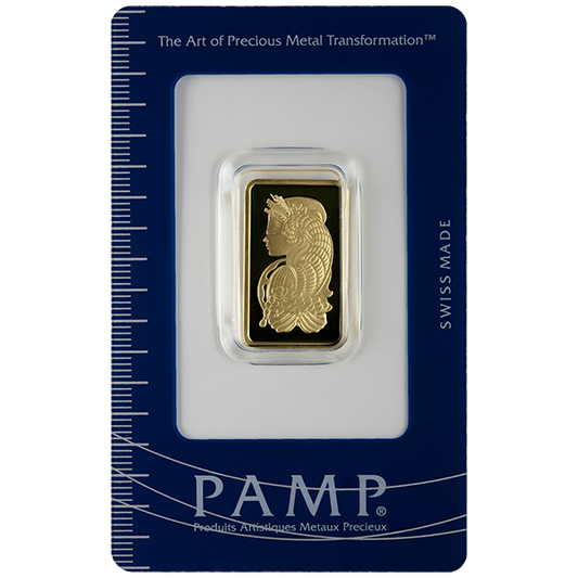 10 Gram Pamp Suisse Lady Fortuna Veriscan®  Gold Bar w/ Assay