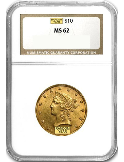 Random Date 1887-1907 Liberty $10 Gold Eagle NGC MS62