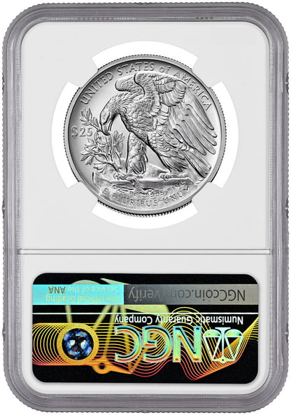 2023-W Palladium Burnished Eagle High Relief Advanced Releases NGC MS70