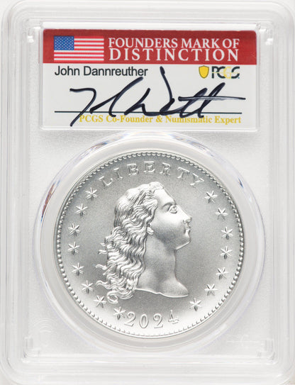 2024-(P) Silver 230th Anniv Flowing Hair AG Medal AR MS70 PCGS Dannreuther