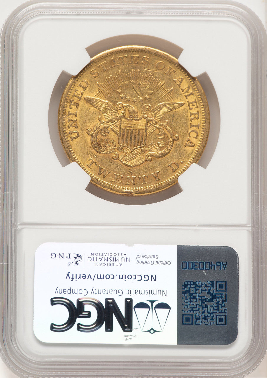 1857-S $20 Liberty Double Eagle NGC AU55 (177358002)