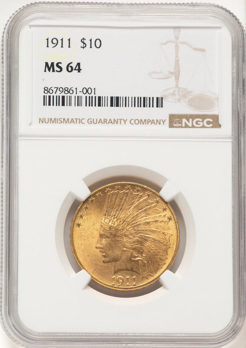1911 $10 Indian Eagle NGC MS64