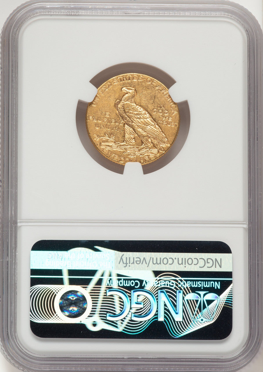 1911-D $5 Indian Half Eagle NGC AU58