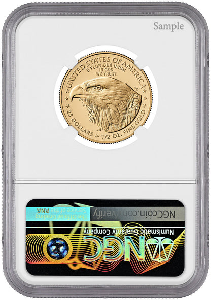 2026-W 1/2 oz Proof Gold Eagle 250 Liberty Bell FDI NGC PF70 (1776-2026) Hancock