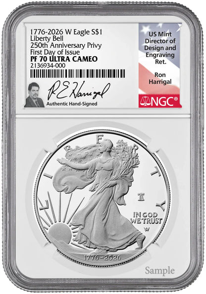 1986-2026 American Silver Eagle 41-pc Set NGC PF70 UCAM Harrigal Signed