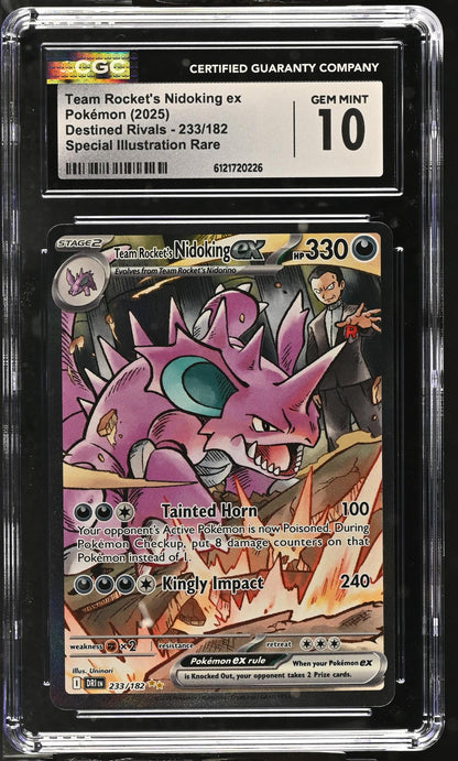 2025 Destined Rivals # Team Rocket's Nidoking ex Special Illustration Rare CGC 10