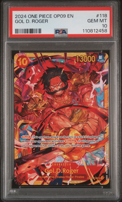 2024 One Piece Emperors In the New World Gol D Roger #OP09-118 PSA 10