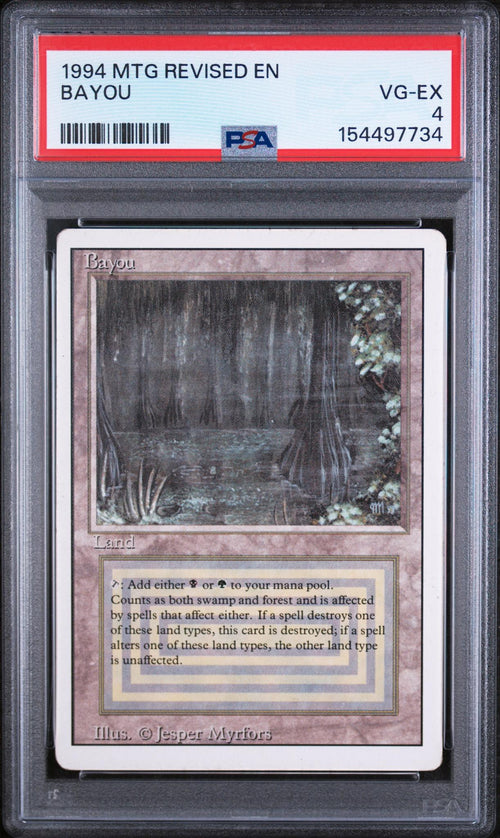 1994 Magic the Gathering Revised Edition Bayou PSA 4