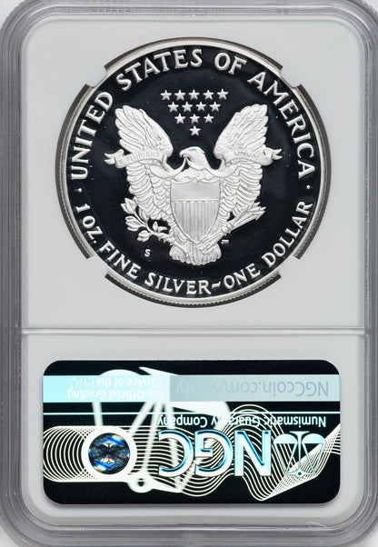 1986-S American Silver Eagle NGC PF70 UCAM Ron Harrigal Signed