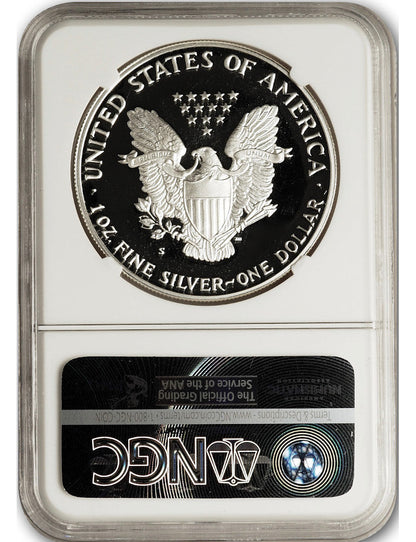 1986-S American Silver Eagle NGC PF70 UCAM Mercanti Signed