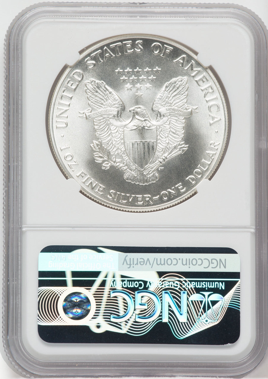 1986 American Silver Eagle NGC MS69 Ron Harrigal Signed