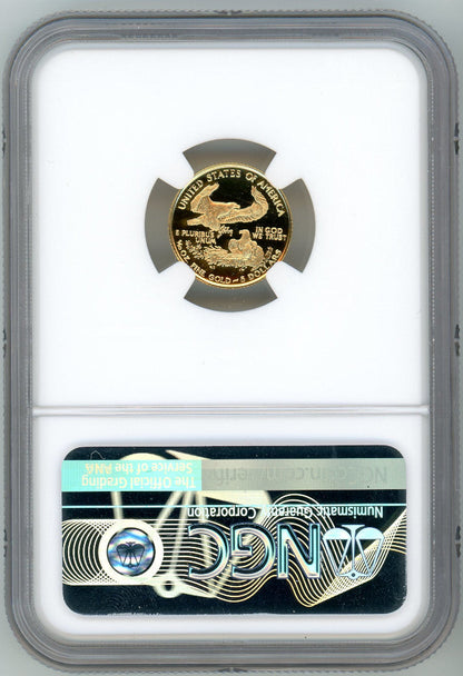 1989-P Tenth Ounce Gold Eagle NGC PF70 Ultra Cameo Mercanti Signed