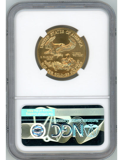 1990 $25 Half Ounce Gold Eagle NGC MS69 Don Everhart Signed