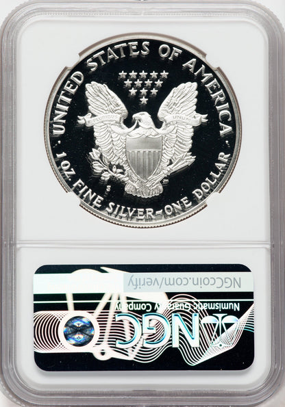 1991-S American Silver Eagle NGC PF70 Ultra Cameo Ron Harrigal Signed