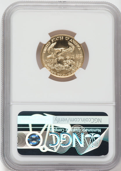 1995 $10 American Gold Eagle NGC MS69 Ron Harrigal Signed
