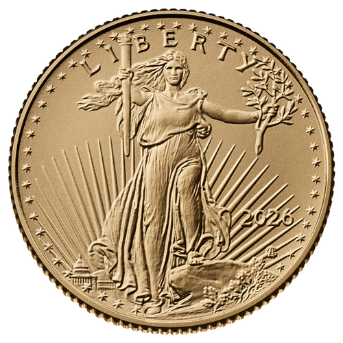 2026 1/10 oz American Gold Eagle Gold Coin Brilliant Uncirculated