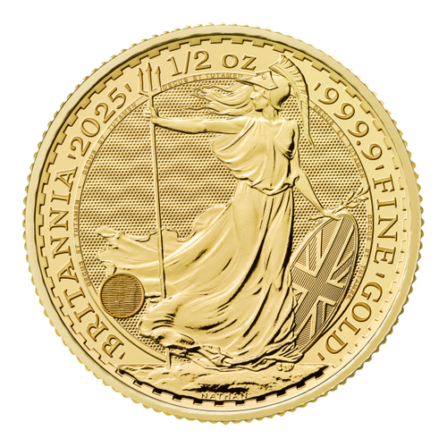 2025 Great Britain 1/2 oz Gold Britannia BU