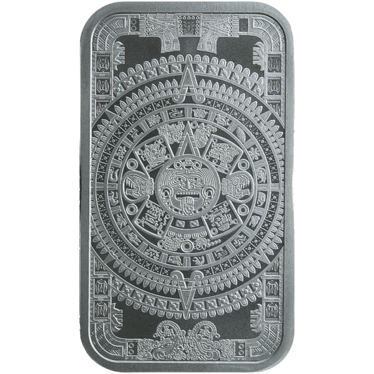 1 oz .999 Silver Bar Aztec Calendar
