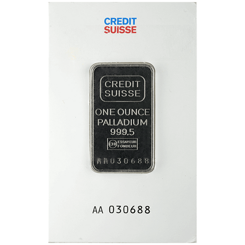 1 oz Palladium Bar .9995 (Random Mint)