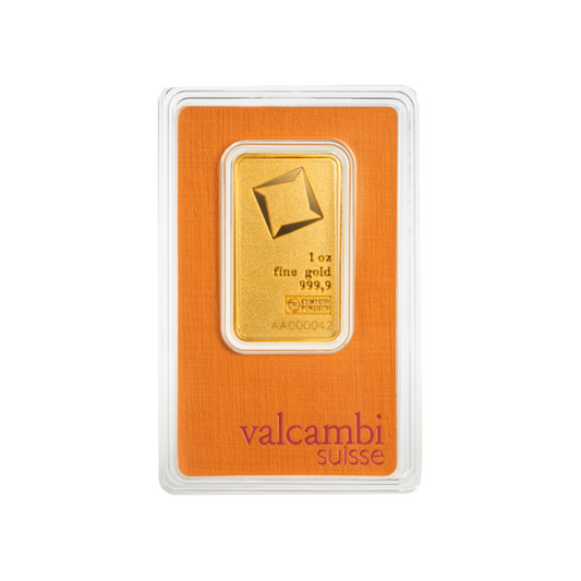 1 OZ GOLD BAR VALCAMBI MATTE FINISH