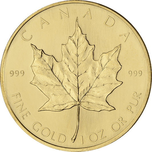 1 oz Canadian Gold Maple Leaf Coin BU Random Year