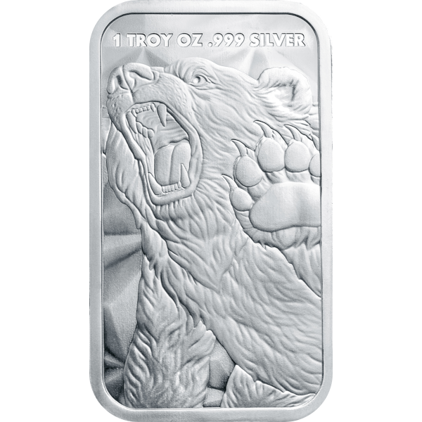 1 oz Bull & Bear Silver Bar – Golden State Mint