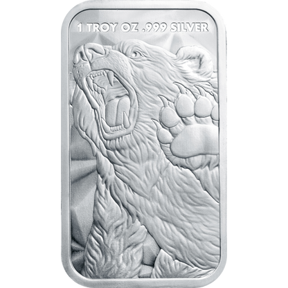 1 oz Bull & Bear Silver Bar – Golden State Mint