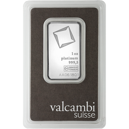1 oz Platinum Bar Valcambi