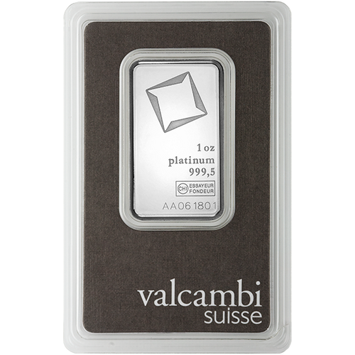 1 oz Platinum Bar Valcambi