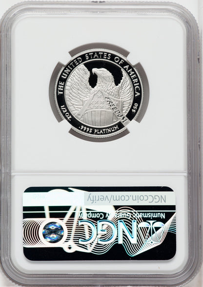 2007-W $50 Half-Ounce Platinum Eagle NGC PF70 Ron Harrigal Signed