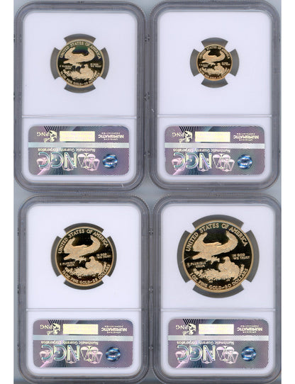 2015-W Gold Eagle Proof 4-Coin Year Set NGC PF70 Ed Moy Signed