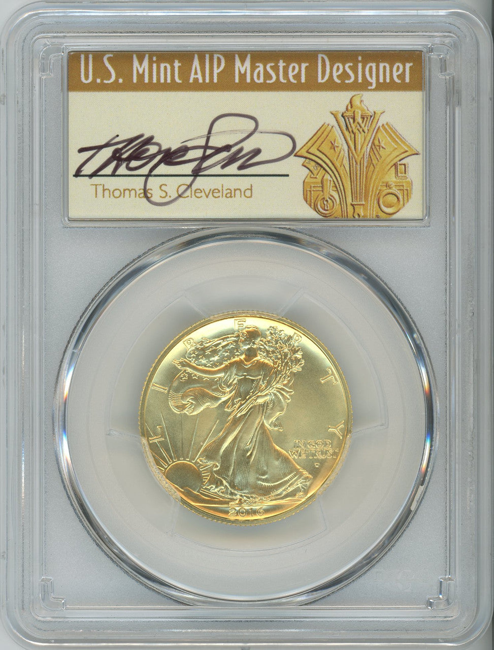 2016-W 50C Gold Walking Liberty 100th Anniversary Centennial PCGS SP70 Cleveland