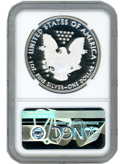 2018-W American Silver Eagle NGC PF70 Ultra Cameo Ed Moy Signed