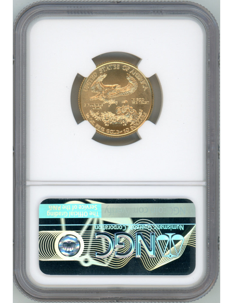 2019 $10 Quarter Ounce Gold Eagle NGC MS70 Don Everhart Signed