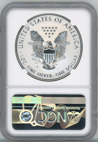 2019-S Enhanced Reverse Proof Silver Eagle ER NGC PF70 Anna Cabral Signed