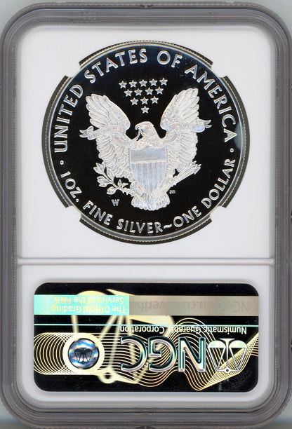 2020-W American Silver Eagle NGC PF70 Ultra Cameo Ron Harrigal Signed