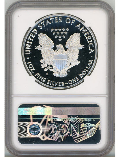 2020-S $1 Proof Silver Eagle NGC PF70 Ultra Cameo Miles Standish Signed