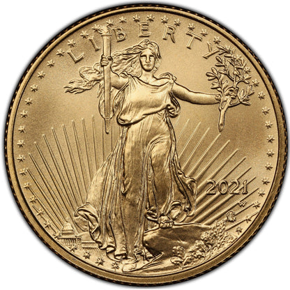 2021-W $10 Gold Eagle Type 2 Unfinished Error Proof Dies PCGS MS69 Error Coin