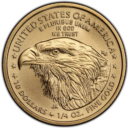 2021-W $10 Gold Eagle Type 2 Unfinished Proof Dies PCGS MS70