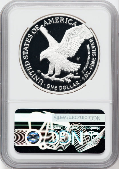 2021 W T2 American Silver Eagle 2022 US Mint DC Releases NGC PF70UCAM Ron Harrigal Signed