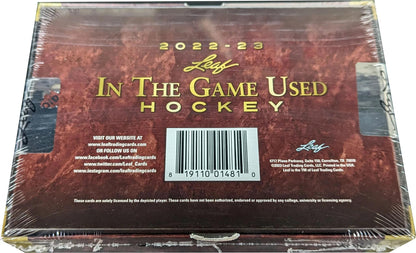 2022-23 Leaf In The Game Used Hockey Hobby Box