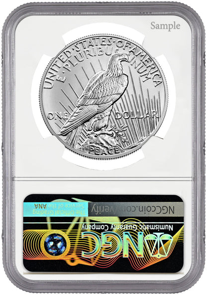 2023 Peace Silver Dollar Advanced Releases NGC MS70 Bressett Signed